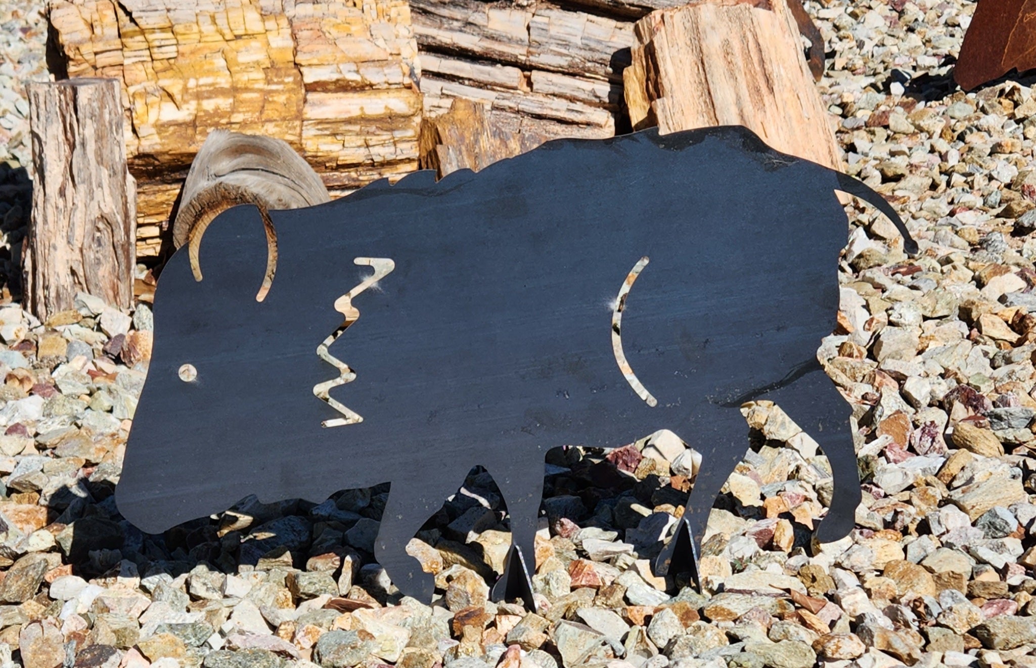 Large 12 Inch Javelina Stand decorative art by YARDARTT Yard Artt